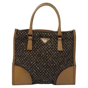Prada Wool Handbag Brown